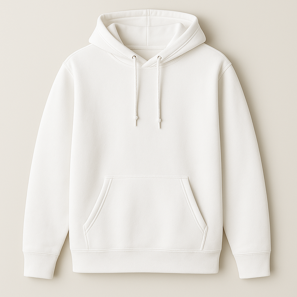 Classic White Unisex Pull-Over Hoodie