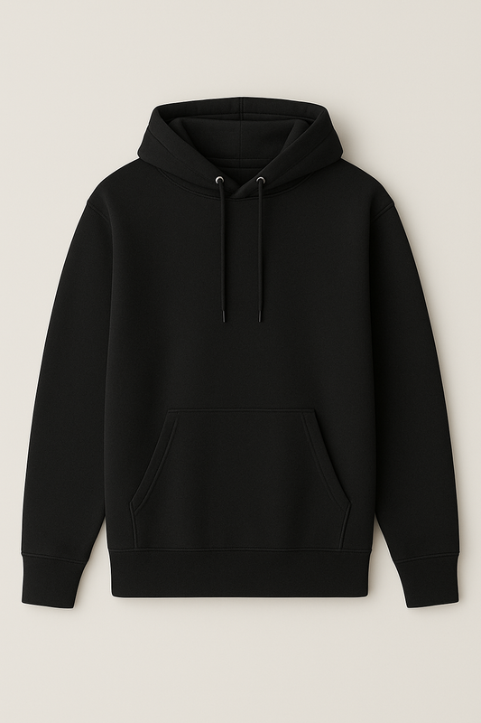 Classic Black Unisex Pull-Over Hoodie