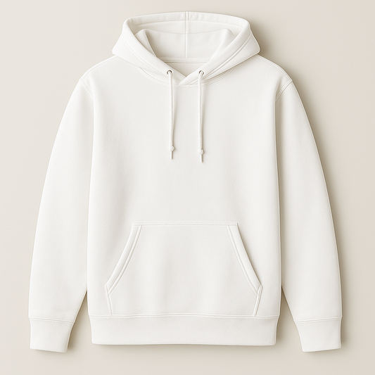 Classic White Unisex Pull-Over Hoodie